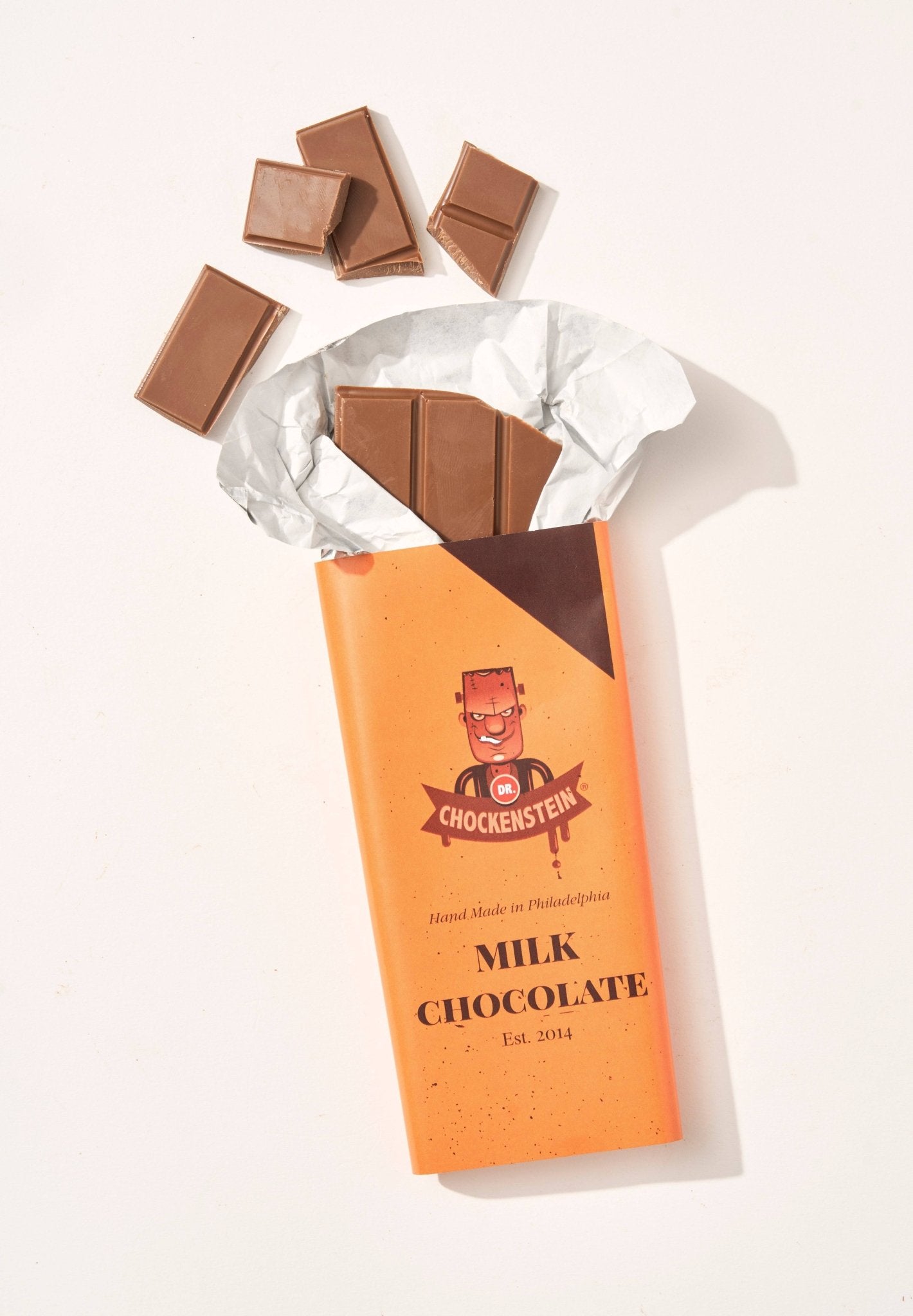 Dr.Chockenstein® Milk Chocolate Chocolate Bar - Handmade Chocolate | Mueller Chocolate Co.