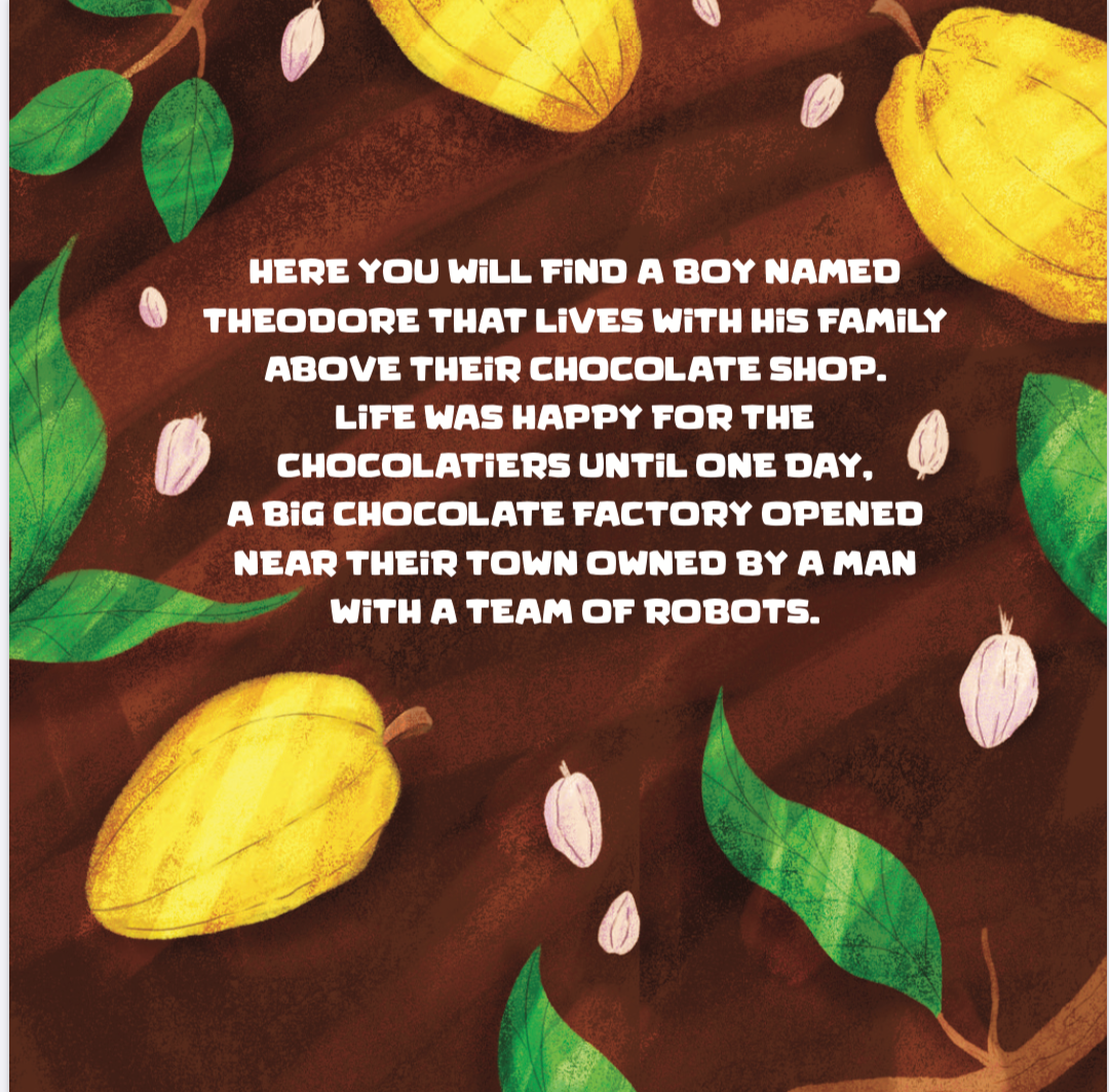 Back Cover Chockenstein Illustrated Childrens Book - Mueller Chocolate Co. 