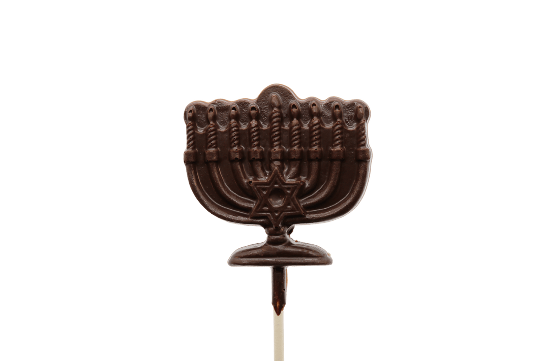 Hanukkah Menorah Chocolate Pop - Handmade Chocolate | Mueller Chocolate Co.