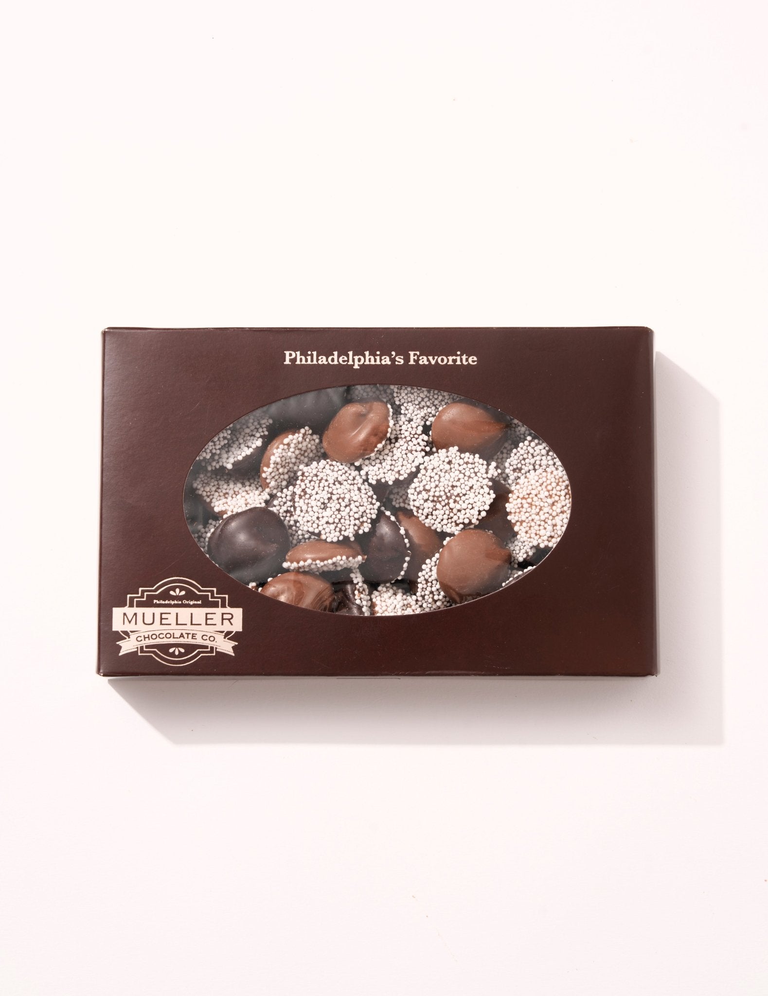 Milk and Dark Chocolate Nonpareils Gift Box - Handmade | Mueller Chocolate Co.