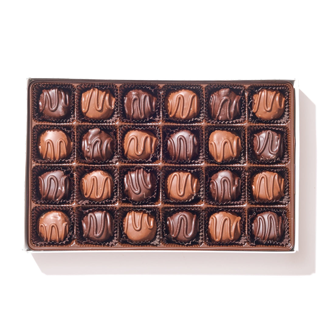 Milk and Dark Maple Creams Gift Box – 24 Piece - Handmade | Mueller Chocolate Co.