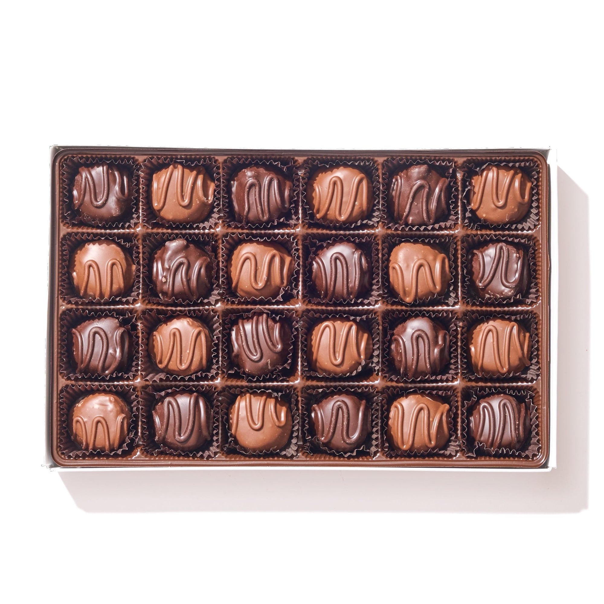 Milk and Dark Maple Creams Gift Box – 24 Piece - Handmade | Mueller Chocolate Co.
