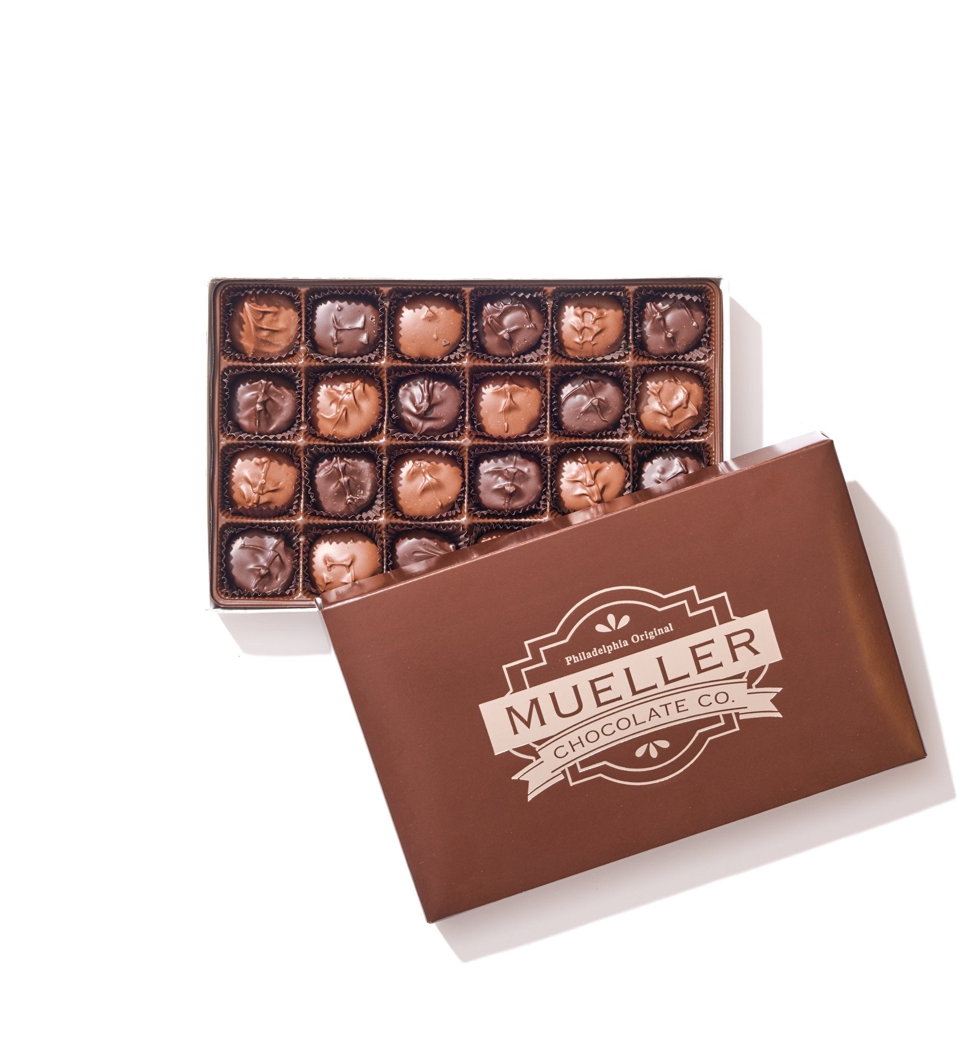 Milk And Dark Peppermint Creams Gift Box – 24 Piece - Handmade | Mueller Chocolate Co.