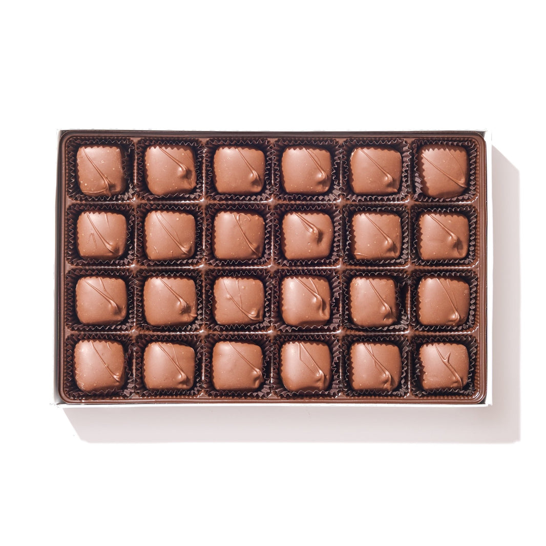 Milk Chocolate Covered Caramels Box 24pc - Handmade Chocolate | Mueller Chocolate Co.