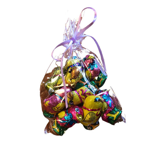 Milk Chocolate Foiled Chicks bags - Handmade Chocolate | Mueller Chocolate Co.