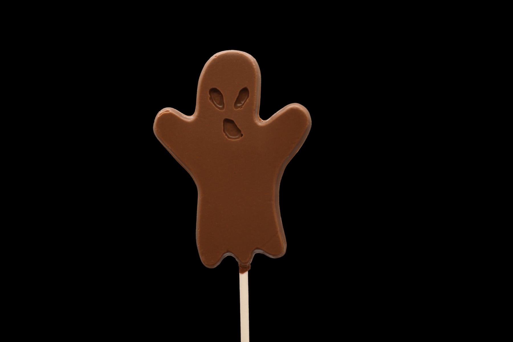 Milk Chocolate Halloween Ghost Boo Number 2 Pop - Pack of 6 - Handmade Chocolate | Mueller Chocolate Co.