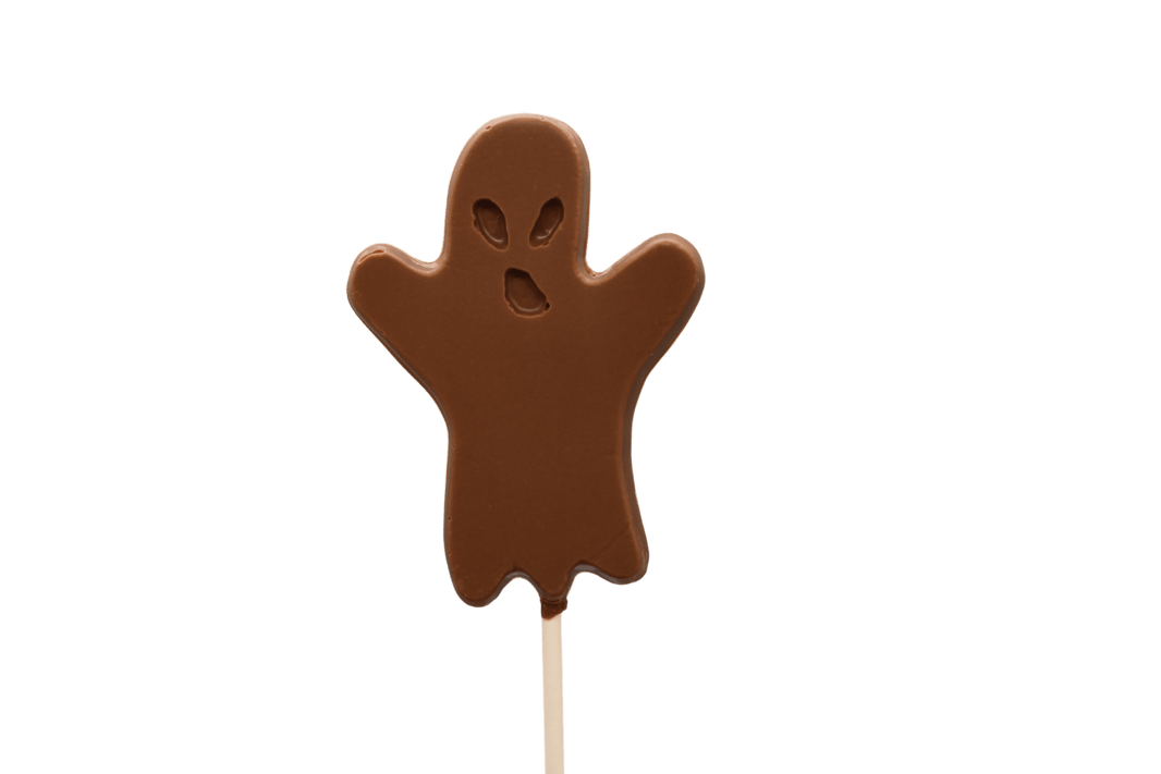Milk Chocolate Halloween Ghost Boo Number 2 Pop - Pack of 6 - Handmade Chocolate | Mueller Chocolate Co.