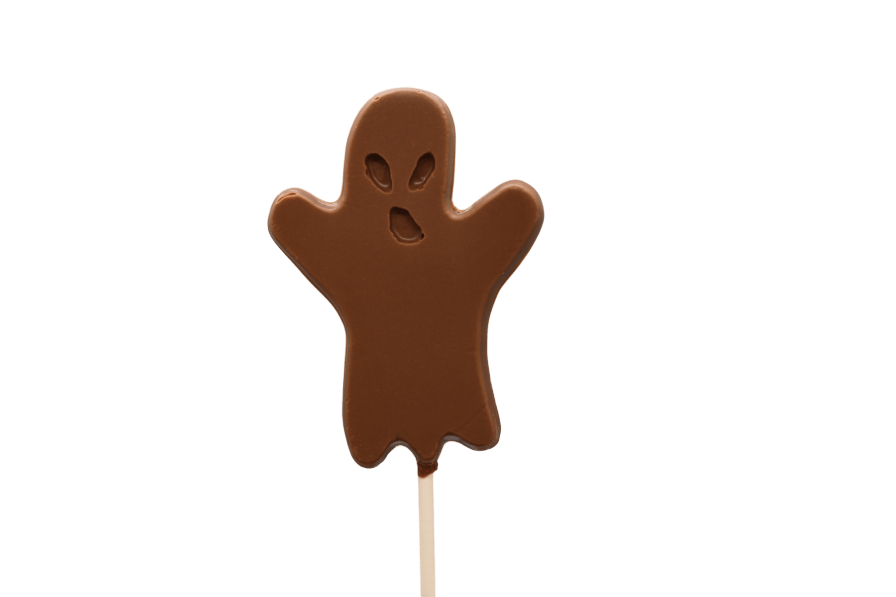 Milk Chocolate Halloween Ghost Boo Number 2 Pop - Pack of 6 - Handmade Chocolate | Mueller Chocolate Co.