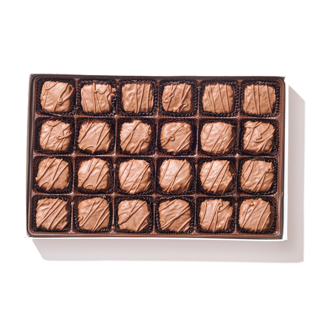 Milk Chocolate Raspberry Jellies Gift Box – 24 Piece - Handmade Chocolate | Mueller Chocolate Co.