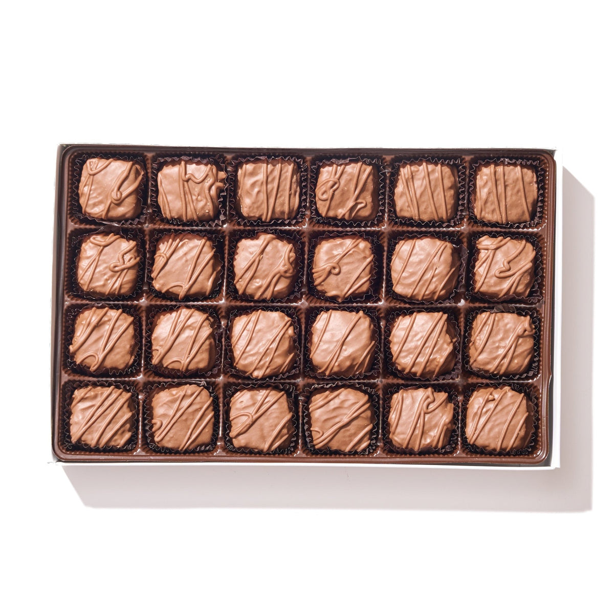 Milk Chocolate Raspberry Jellies Gift Box – 24 Piece - Handmade Chocolate | Mueller Chocolate Co.
