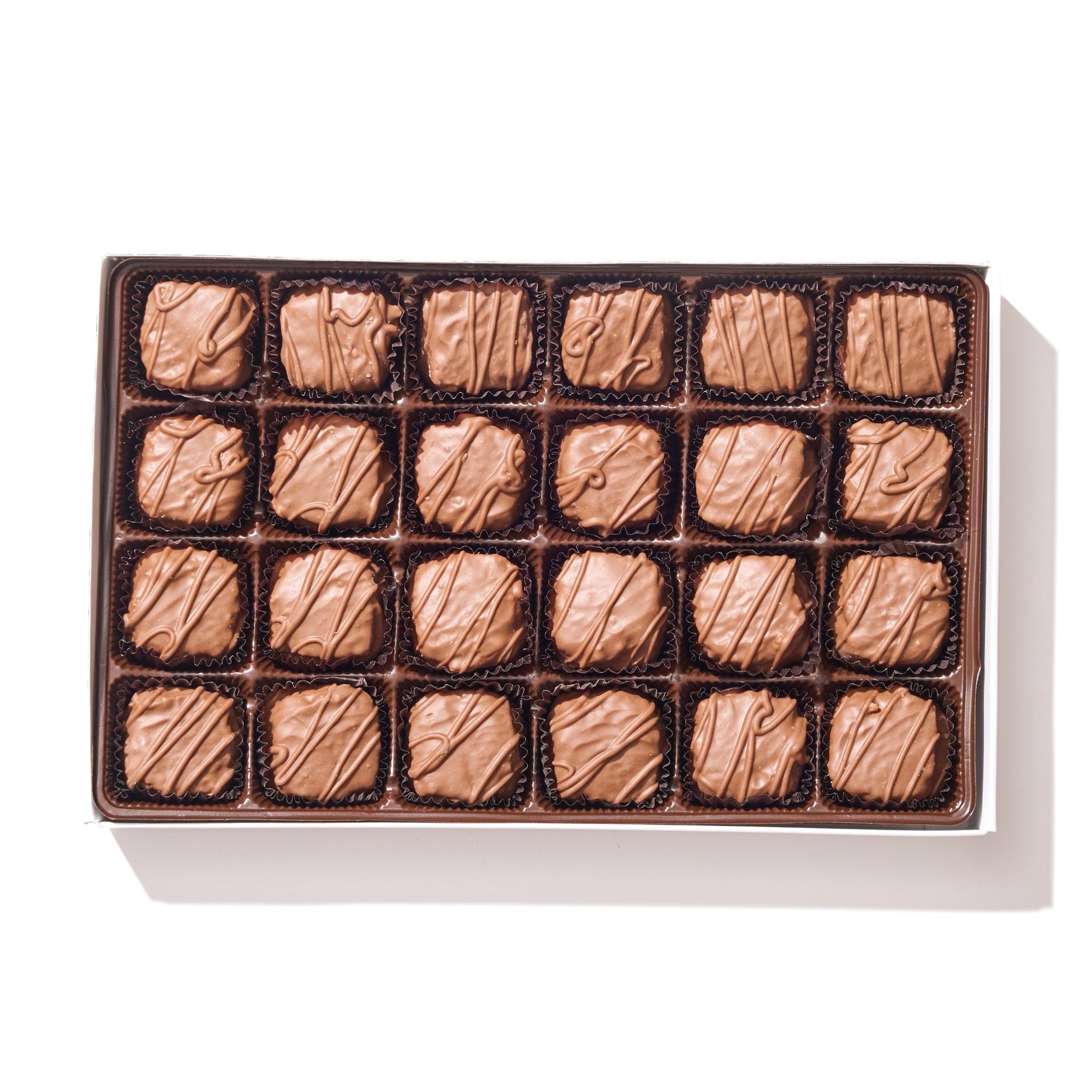 Milk Chocolate Raspberry Jellies Gift Box – 24 Piece - Handmade Chocolate | Mueller Chocolate Co.