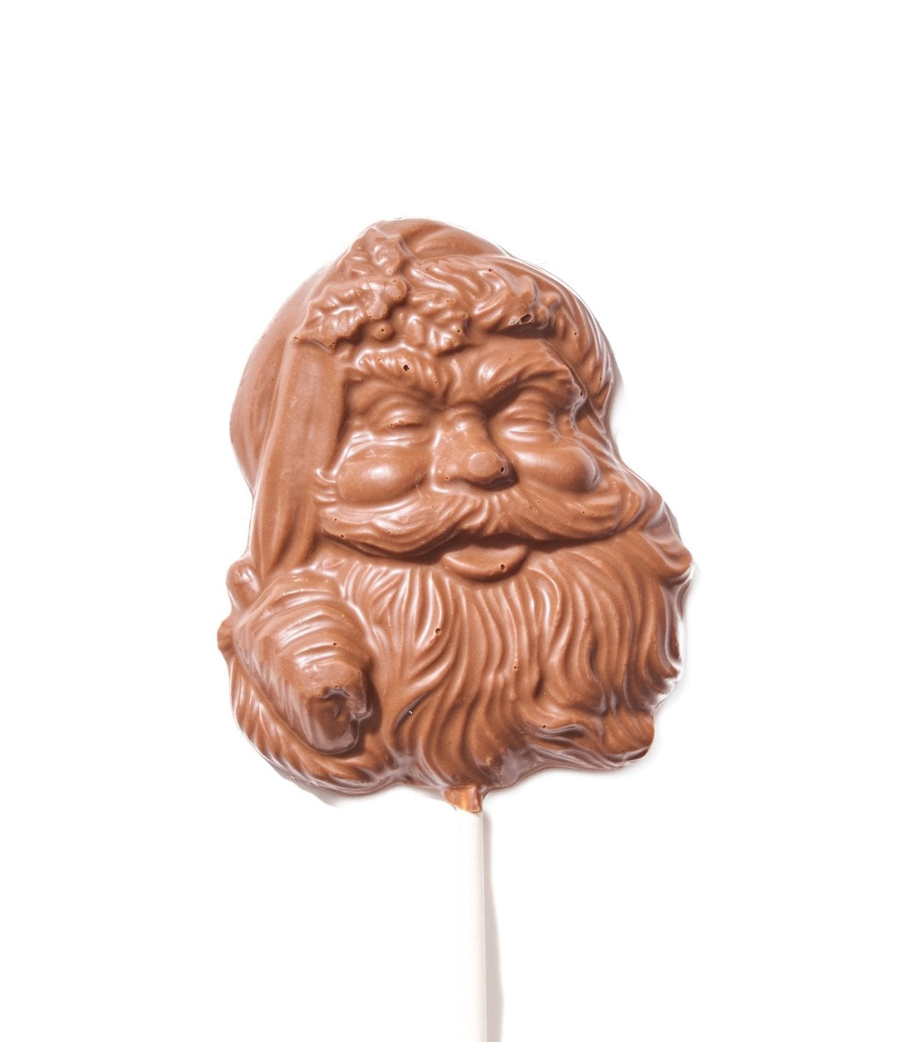 Milk Chocolate Santa Pop - Handmade Chocolate | Mueller Chocolate Co.
