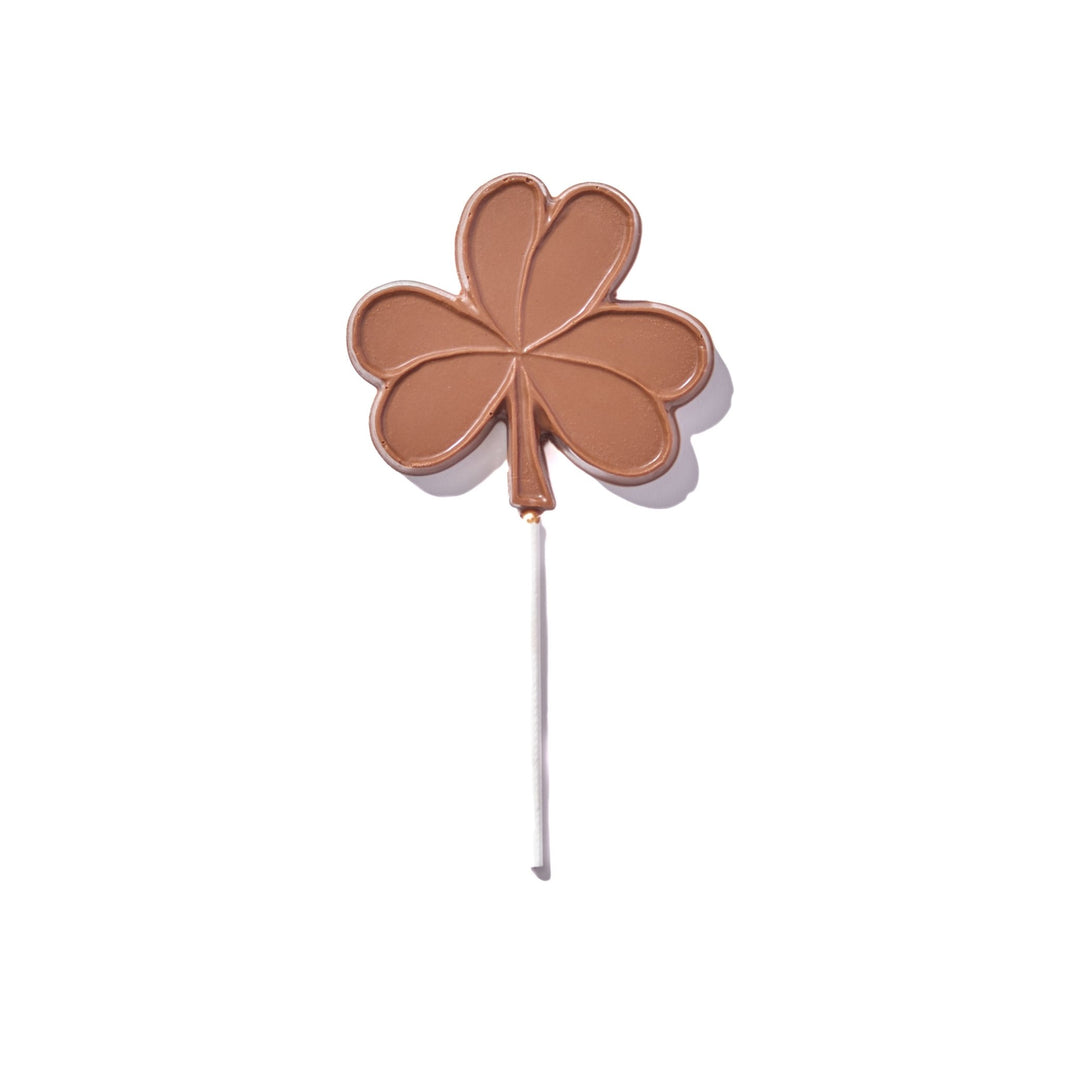Milk Chocolate Shamrock Lollipop - Handmade | Mueller Chocolate Co.
