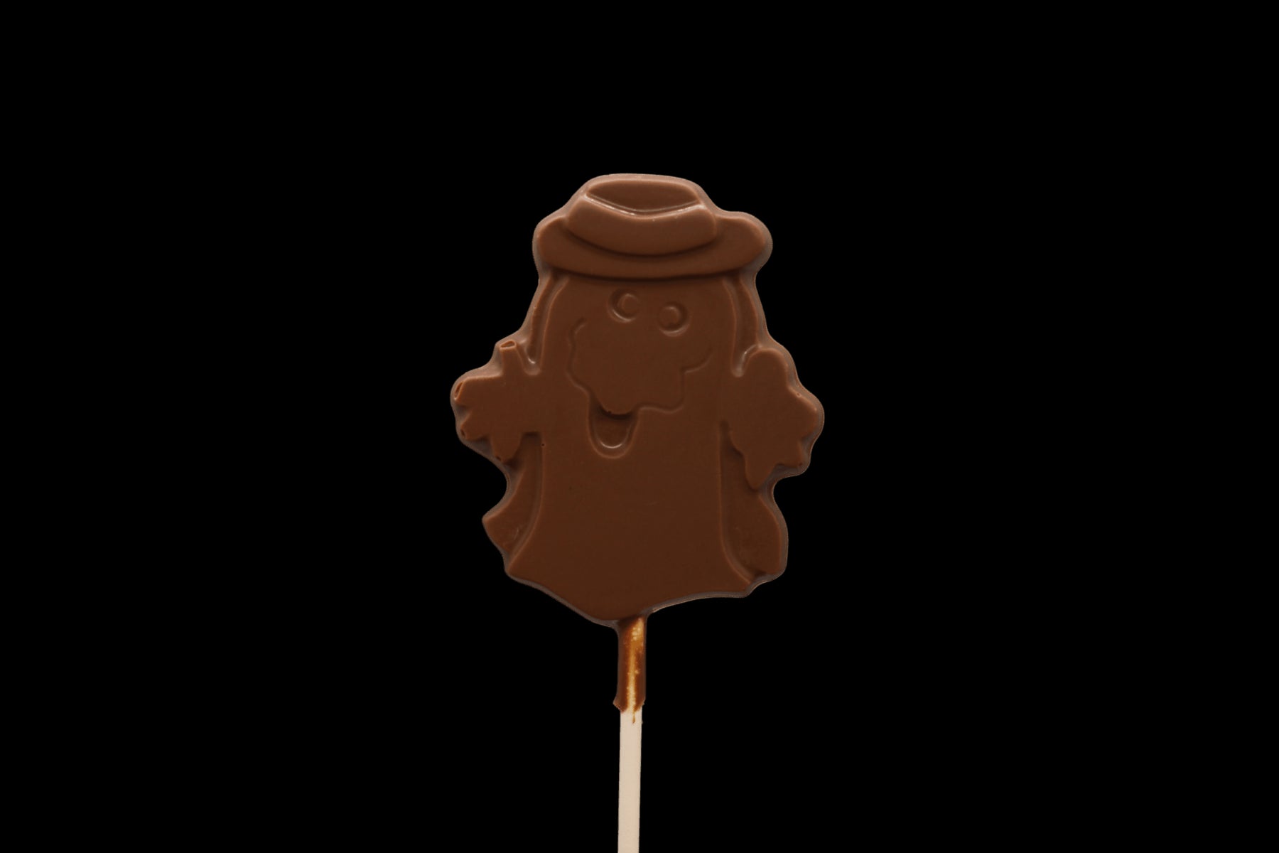 Milk Chocolate Silly Halloween Ghost Pop - Pack of 6 - Handmade Chocolate | Mueller Chocolate Co.