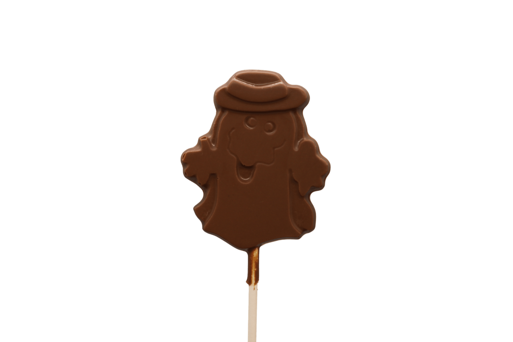 Milk Chocolate Silly Halloween Ghost Pop - Pack of 6 - Handmade Chocolate | Mueller Chocolate Co.