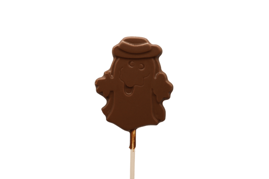 Milk Chocolate Silly Halloween Ghost Pop - Pack of 6 - Handmade Chocolate | Mueller Chocolate Co.