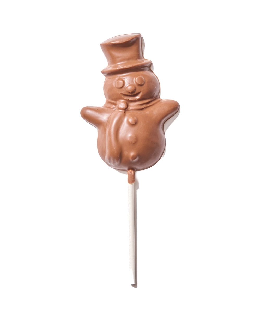Milk Chocolate Snowman Pop - Handmade Chocolate | Mueller Chocolate Co.