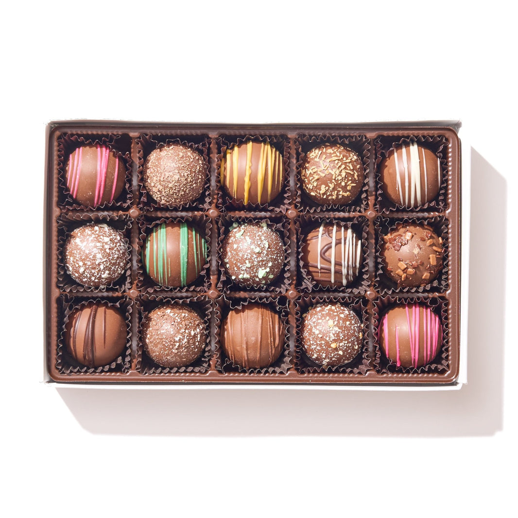 Milk Chocolate Truffle Gift Box – 15 Piece - Handmade | Mueller Chocolate Co.