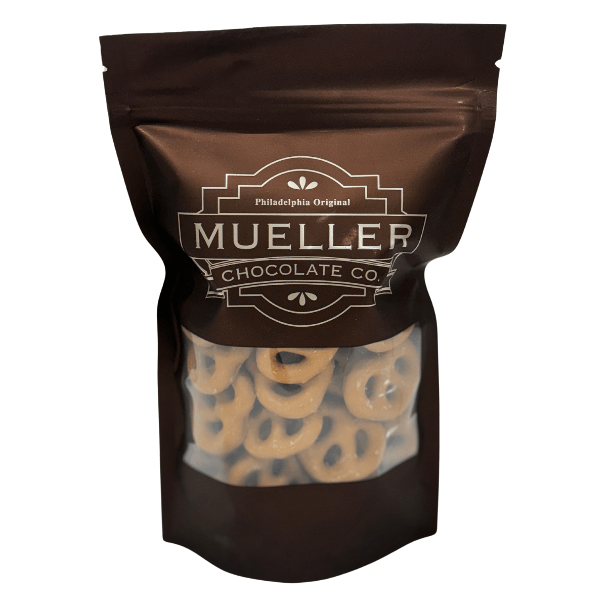 Peanut Butter Chocolate Mini Pretzels 1/2 LB Bag - Handmade Chocolate | Mueller Chocolate Co.
