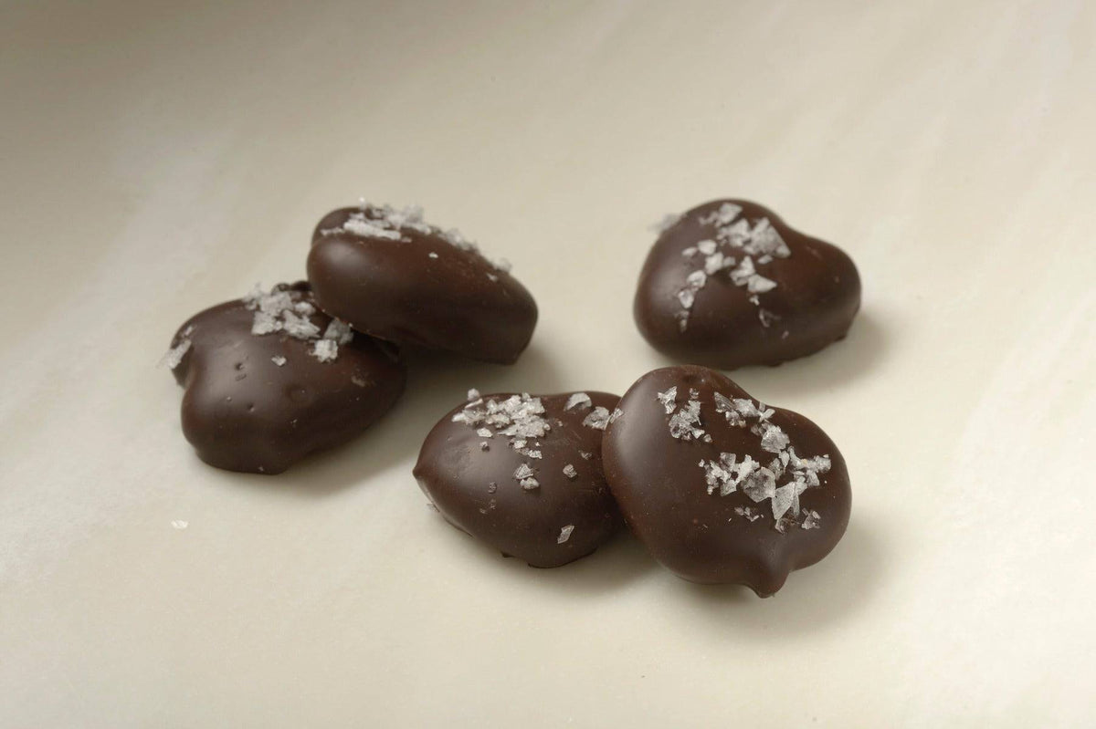 Sea Salt Caramel Milk & Dark Chocolate Mini Pretzels - Handmade Chocolate | Mueller Chocolate Co.