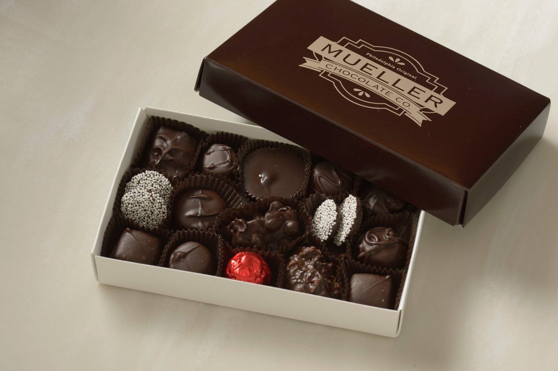 Small Assorted Dark Chocolates Gift Box - Handmade Gift Box | Mueller Chocolate Co.