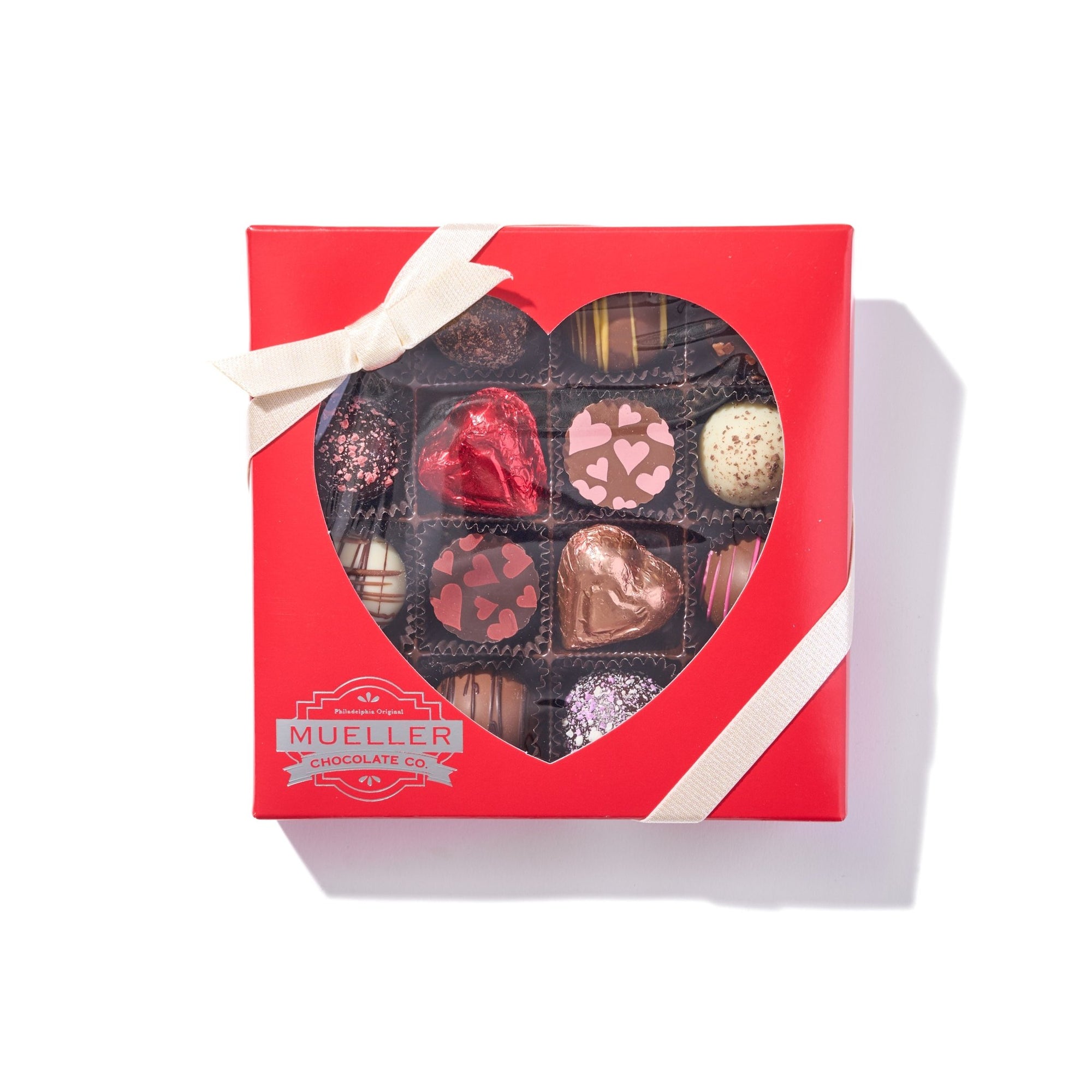 Small Truffle Heart Window Box - Handmade Gift Box | Mueller Chocolate Co.