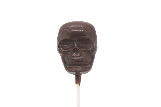 Dark Chocolate Halloween Skull Lollipop - Mueller Chocolate Co.