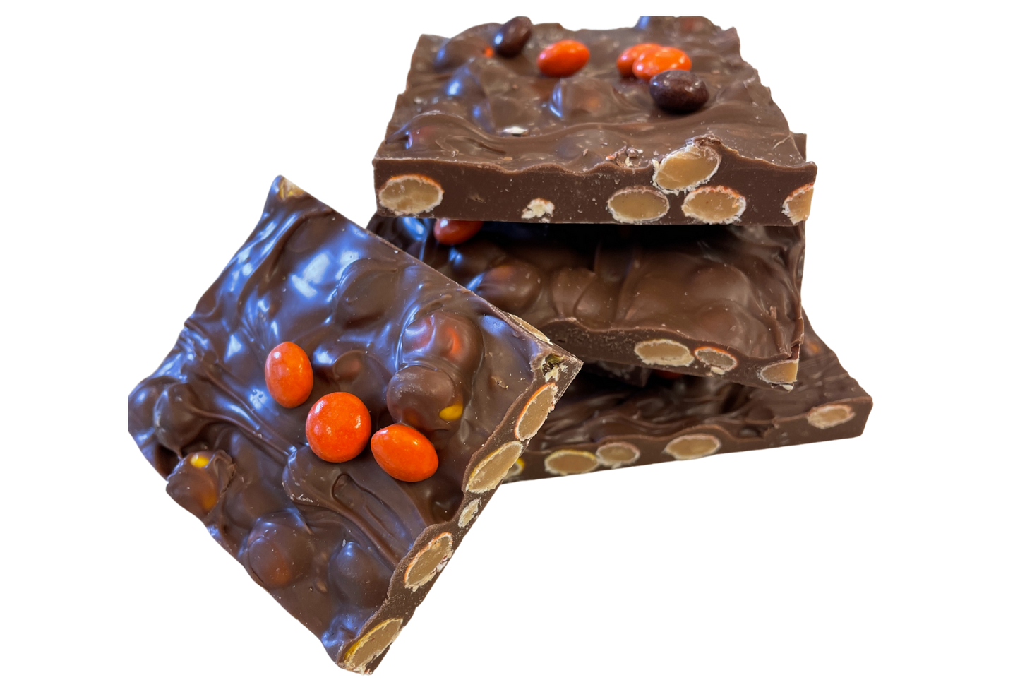 Reeses Pieces Bark | Mueller Chocolate Co