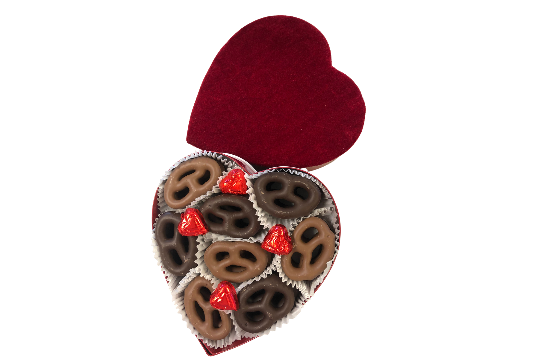 Chocolate Pretzel Valentine Heart | Mueller Chocolate Co