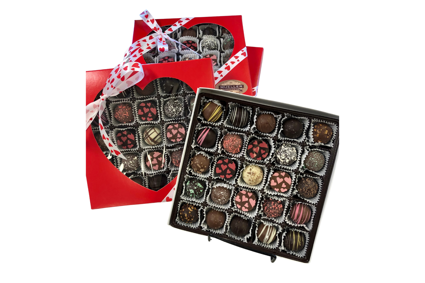 Assorted Truffle Valentine Window Box | Mueller Chocolate Co