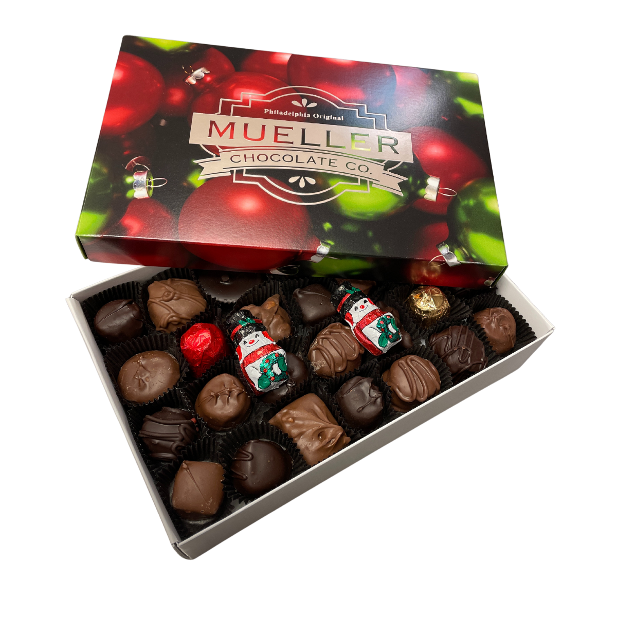 Holiday Milk and Dark Chocolate Assortment Mueller Chocolate Co
