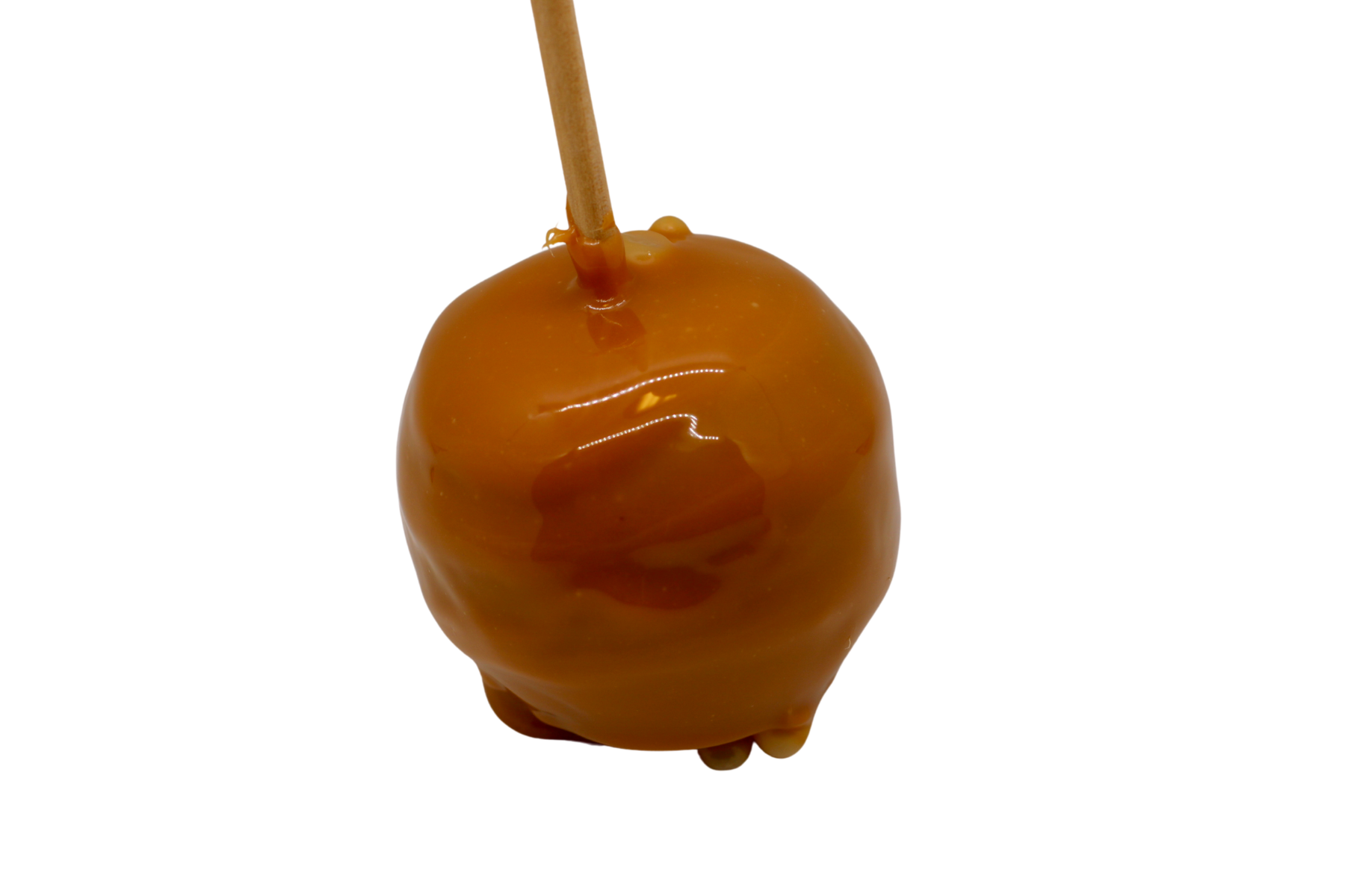 hand-dipped Granny Smith Caramel Apples, coated in buttery caramel.