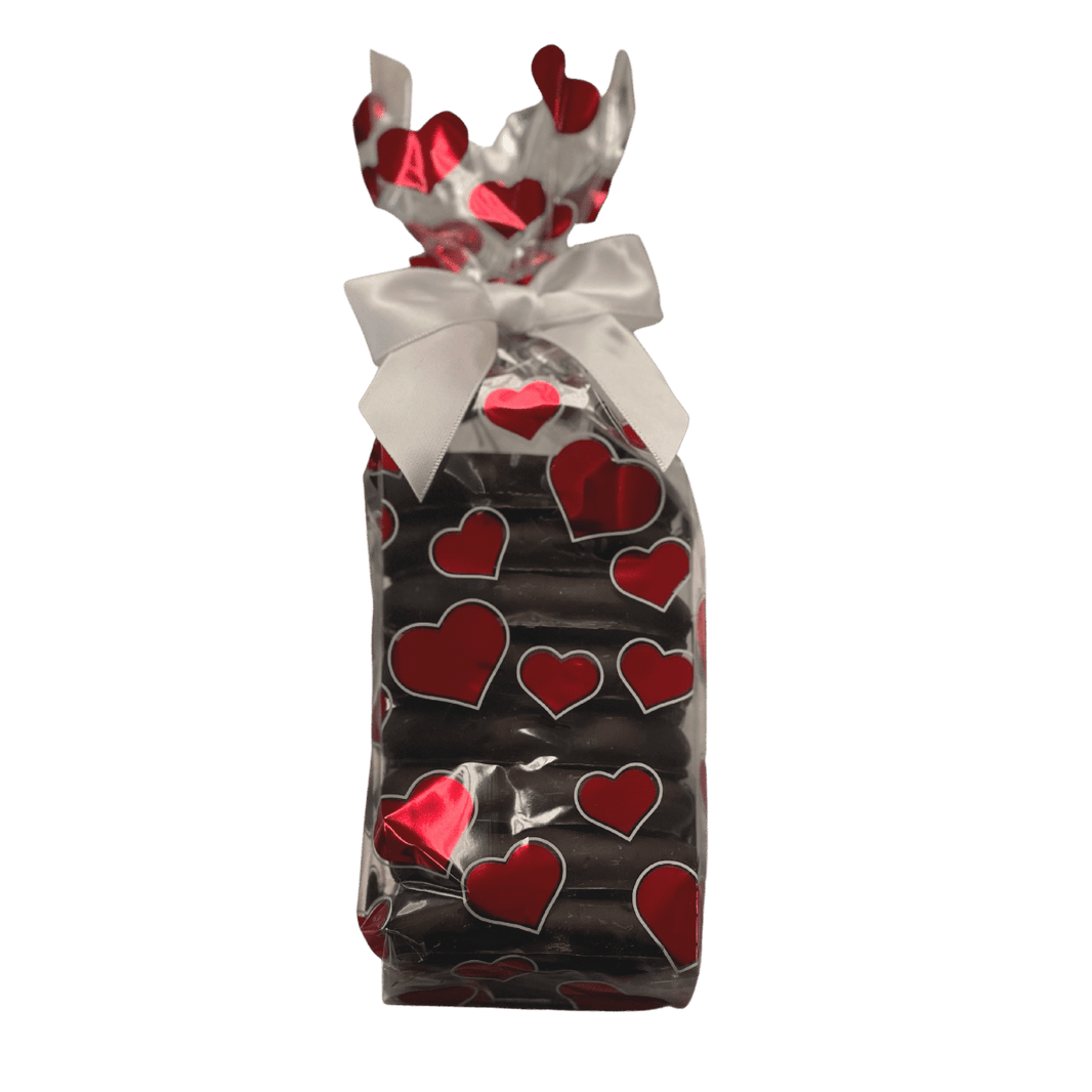 Valentine Dark Chocolate Pretzel Heart Bag - Handmade Chocolate | Mueller Chocolate Co.