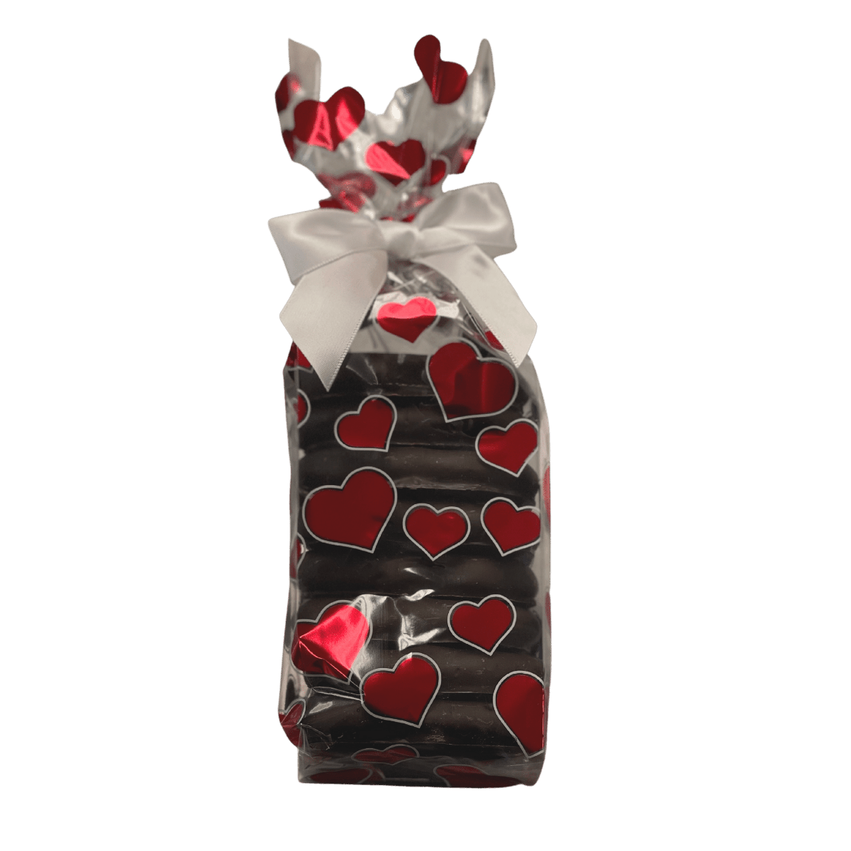 Valentine Dark Chocolate Pretzel Heart Bag - Handmade Chocolate | Mueller Chocolate Co.