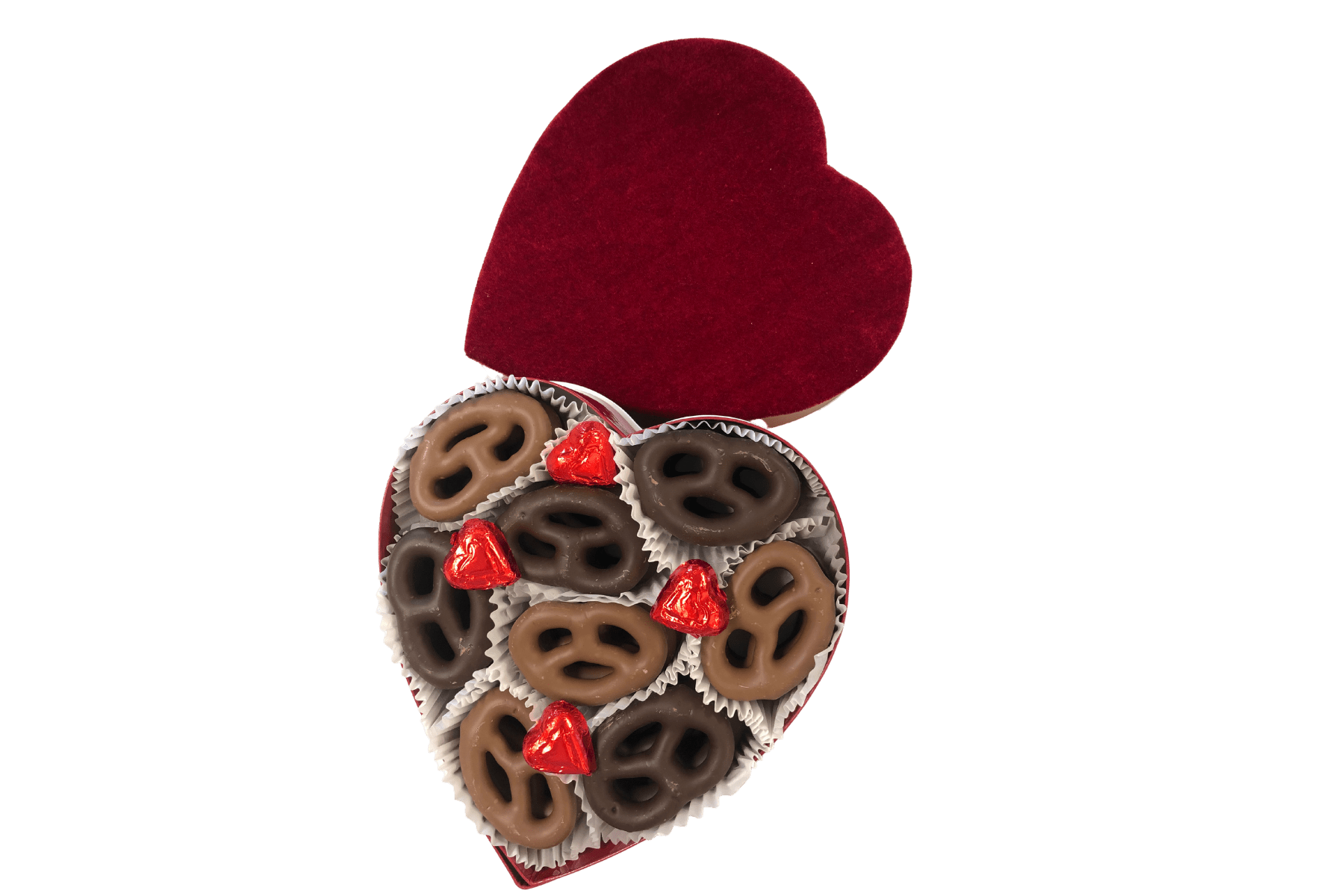 Valentine Heart Chocolate Pretzel Box - Handmade Gift Box | Mueller Chocolate Co.