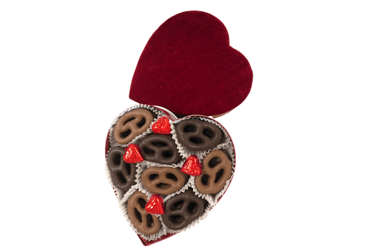 Valentine Heart Chocolate Pretzel Box - Handmade Gift Box | Mueller Chocolate Co.