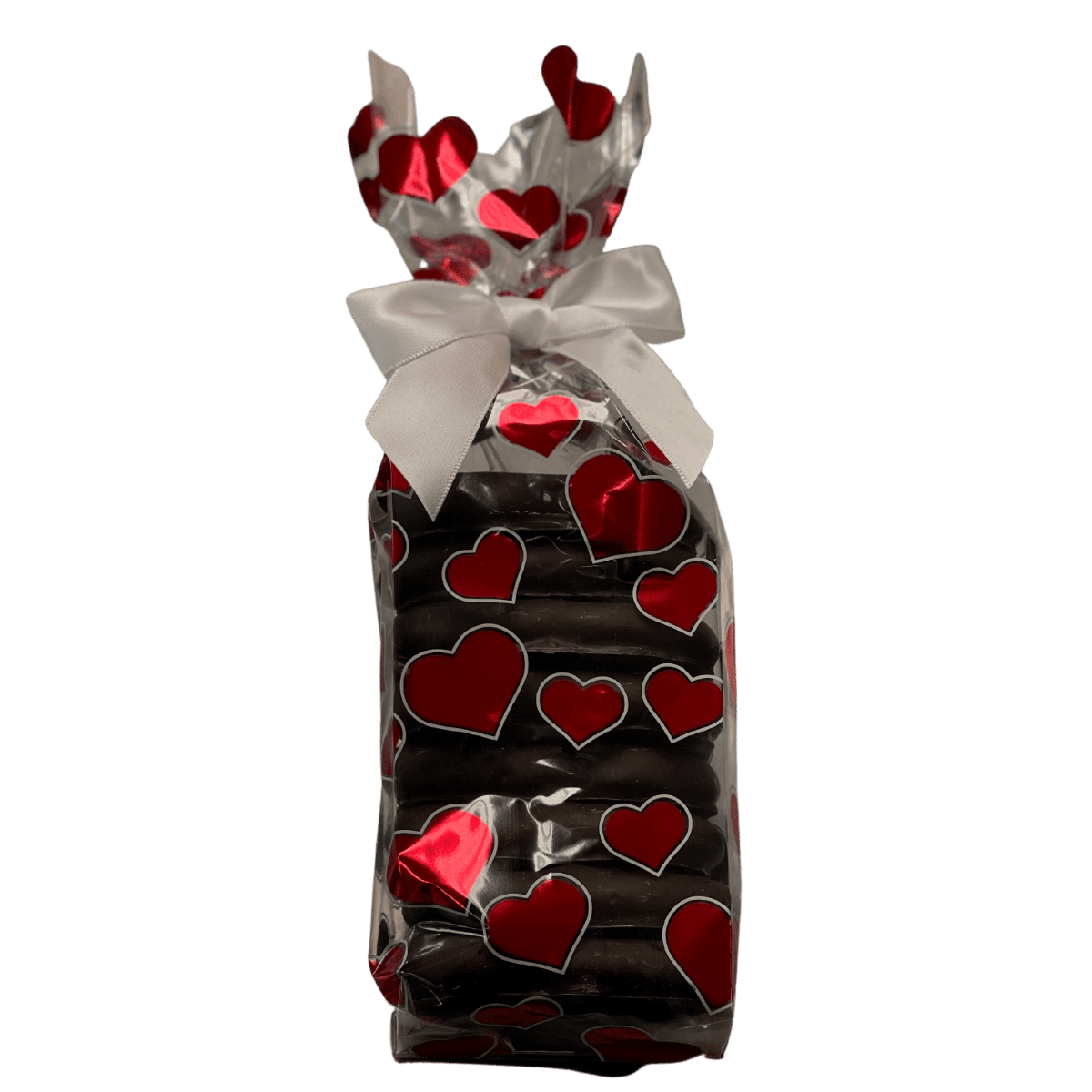 Valentine Milk and Dark Chocolate Pretzel Heart Bag - Handmade Chocolate | Mueller Chocolate Co.