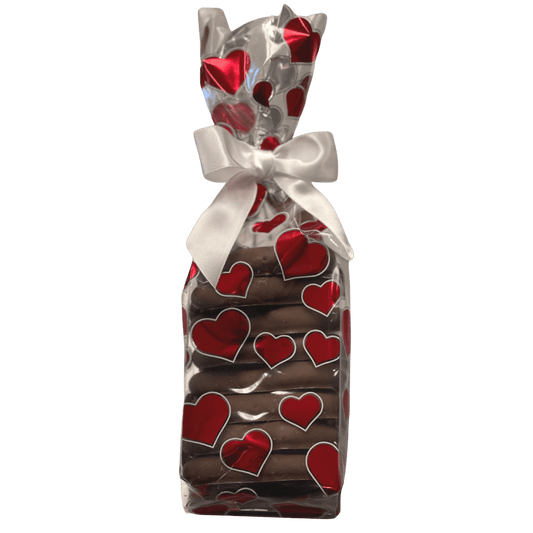 Valentine Milk Chocolate Pretzel Heart Bag - Handmade Chocolate | Mueller Chocolate Co.
