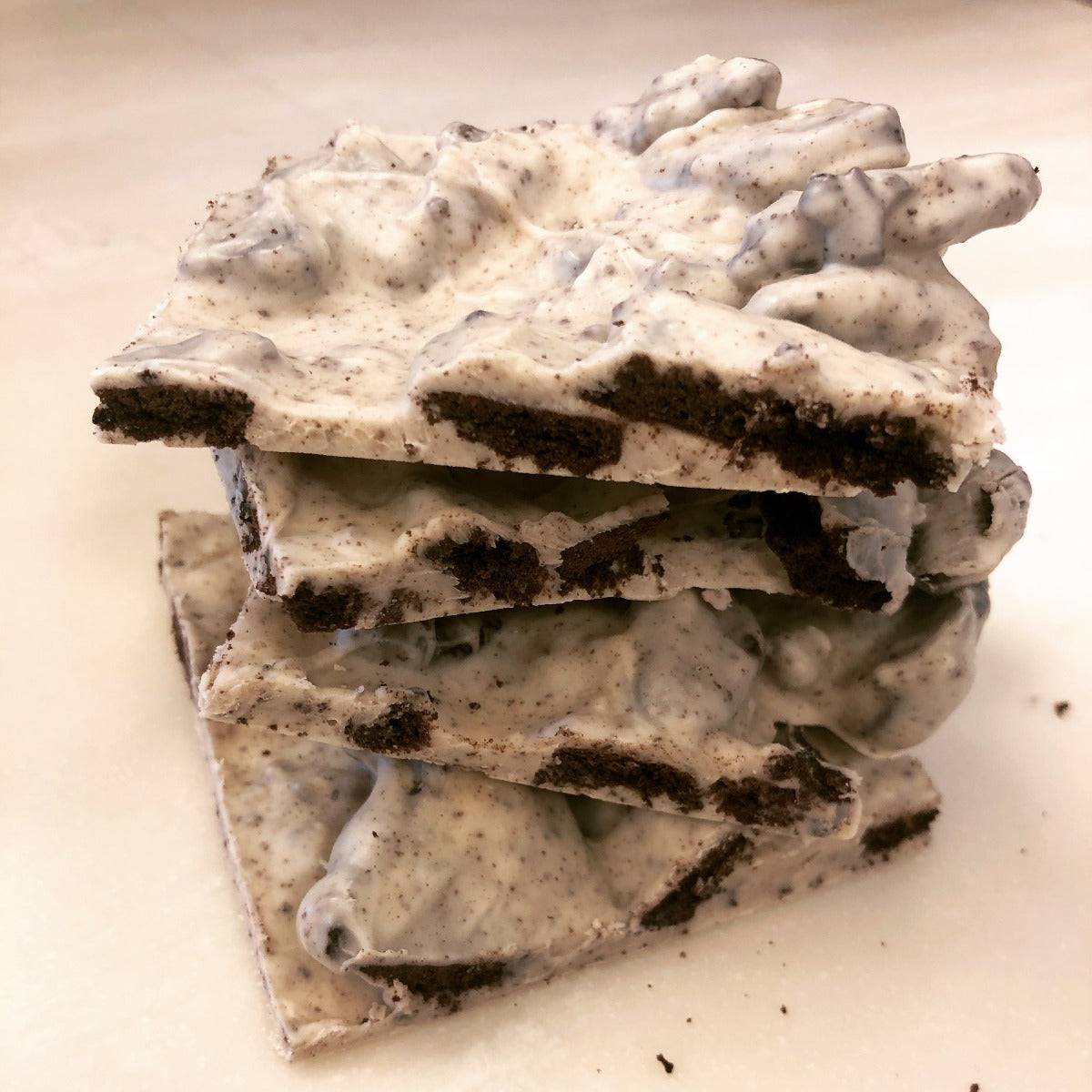 White Chocolate Cookies and Cream Bark - Handmade Chocolate | Mueller Chocolate Co.